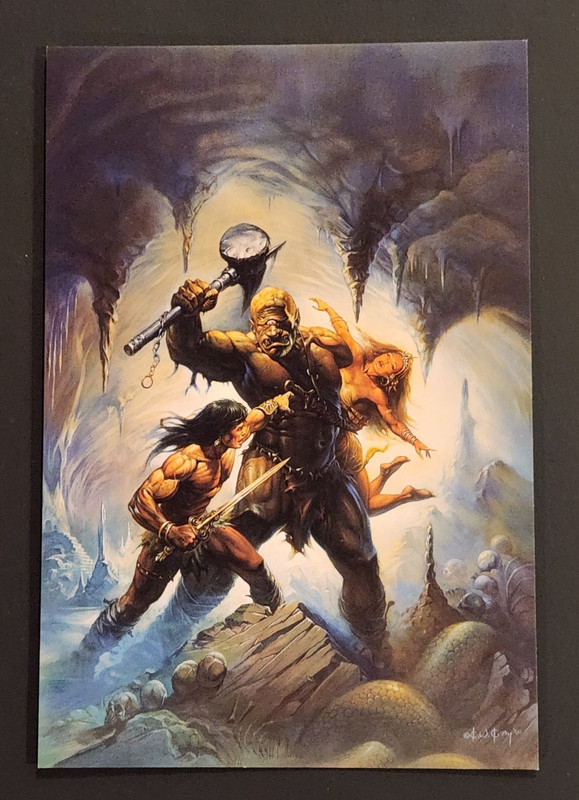 1995 Ken Kelly Fantasy Art One-Eyed Terror #40 Colossal 6-3/4×10 inches