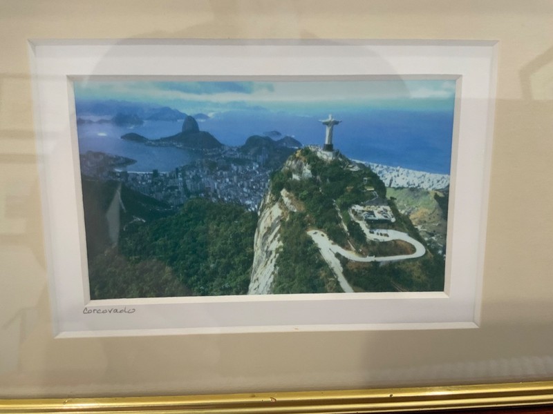 Global Miniatures Lithograph 2 MINI PRINTS Framed Matted Hand Titled Initialed 5 gallery