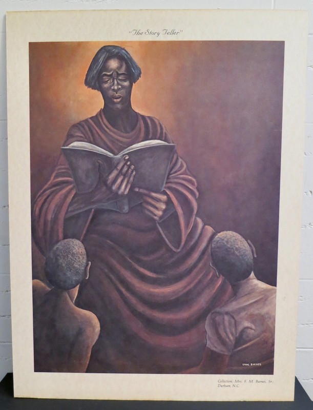 RARE – Ernie Barnes – The STORY TELLER Print – Black Interest – African American