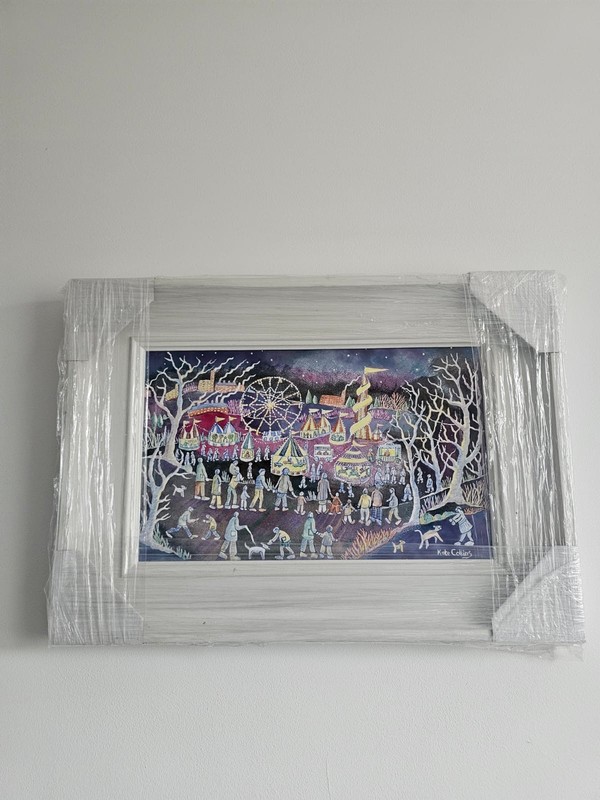Original Signed Fairground By Kate Collins Framed Art Stoke On Trent Artist