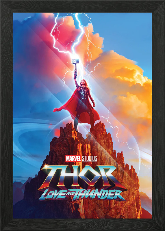 Thor Love and Thunder logo Framed Wall Art Poster Canvas Print Picture