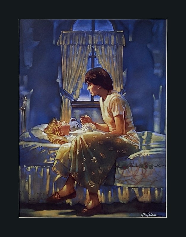 Ron DiCianni Angels Unseen Mother Daughter Prayer Art 11″ x 14″ matted Print