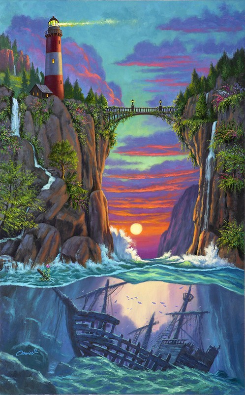 Sunset Crossing by Wil Cormier Print 15 1/4″ x 23 1/2″