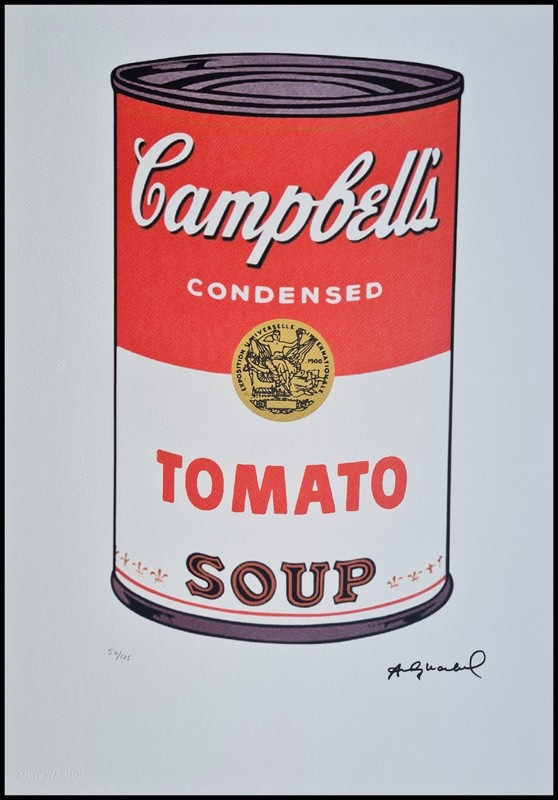 Andy Warhol * Campbells Tomato Soup * Signed Lithograph * Limited # 50/125