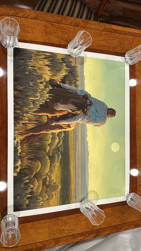 Original Rare Mark Maggiori Signed Print MOON RISING 25.25” x 31” -Only 185 Made
