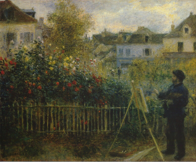Pierre Auguste Renoir 1989 Painting in His Garden at Argenteuil 24x26