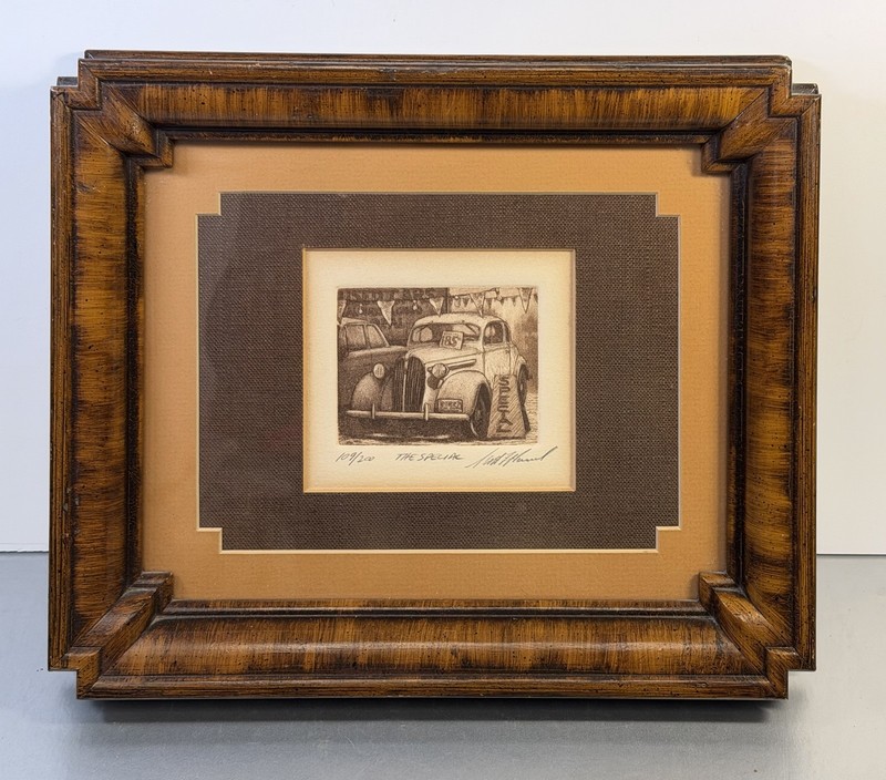 Scott Fitzgerald The Special Etching 109/200 Signed COA Vintage Car 1980
