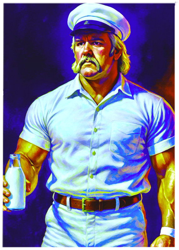 HULK HOGAN – The Milkman * Fun Novelty * WRESTLER * Art Card * ATC ACEO