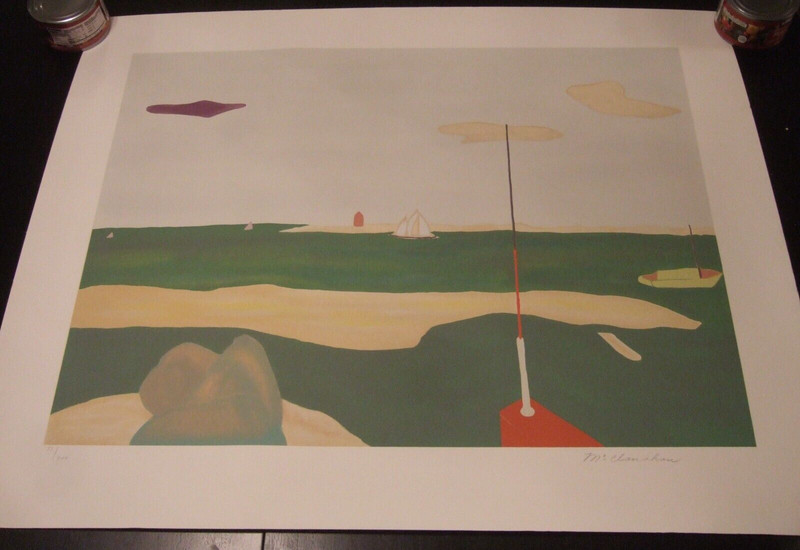 MARION McCLANAHAN «PURPLE CLOUD» LITHOGRAPH ON PAPER SIGNED & NUMBERED