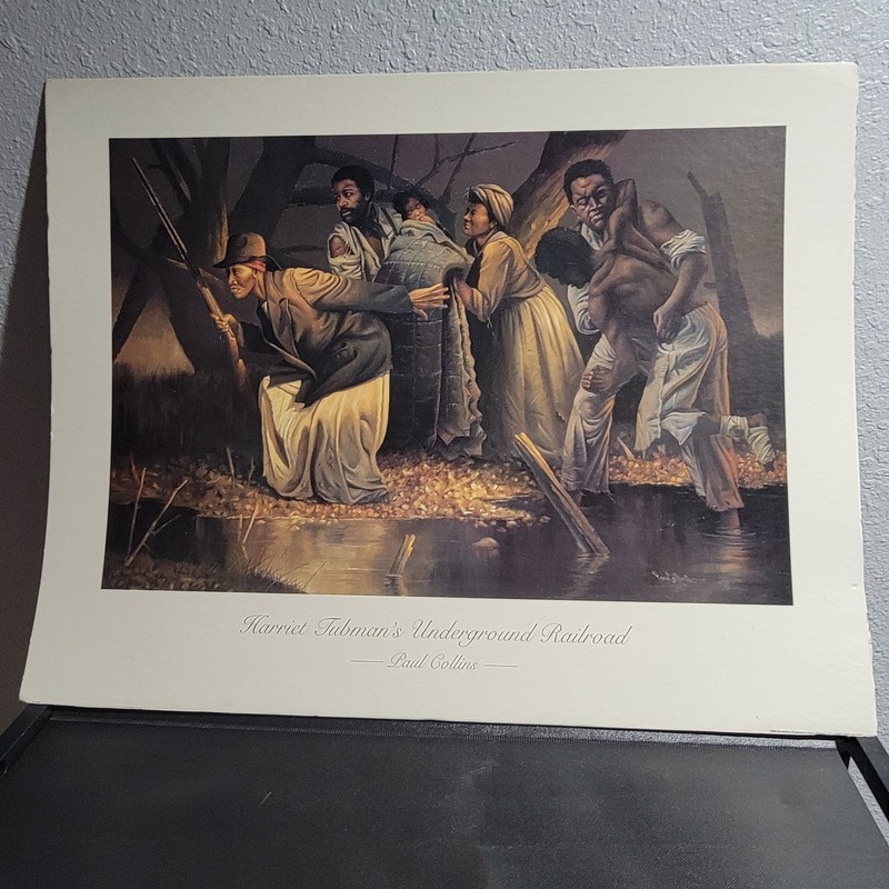 Harriet Tubman’s Underground Railroad Artwork By Paul Collins Poster on Cardboar