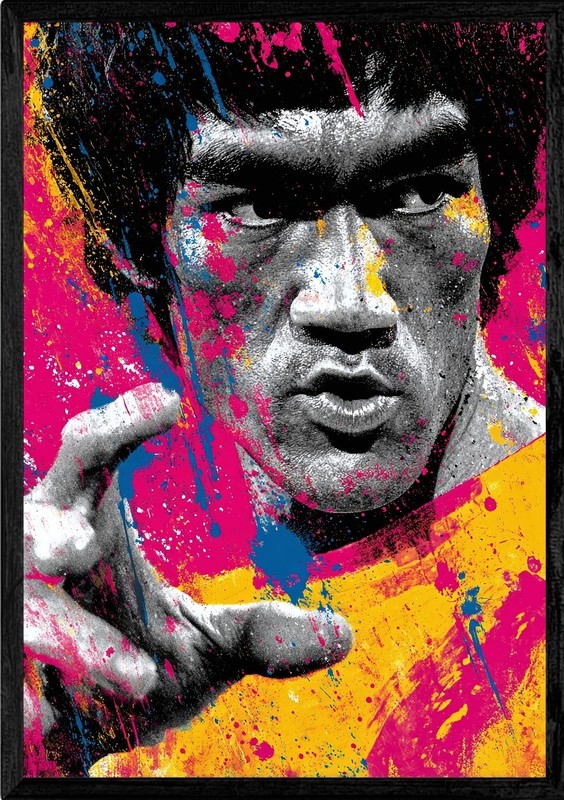Bruce Lee Graffiti Style A4 A3 Print Music Room Office Living Room Gift