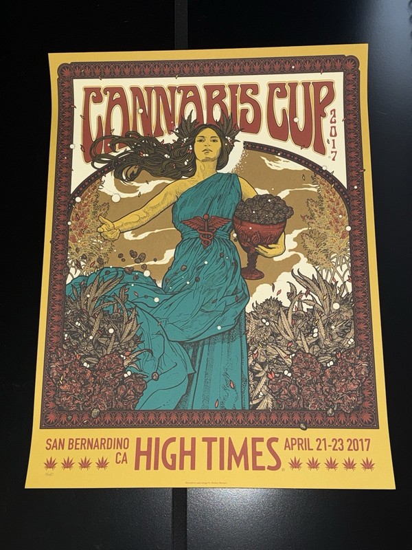 2017 High Times Cannabis Cup Las Vegas Richey Beckett Screened Poster Limited #d gallery