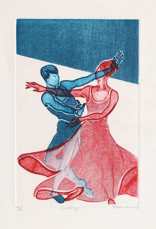 Franklin, Curtsy, Etching, signed in pencil