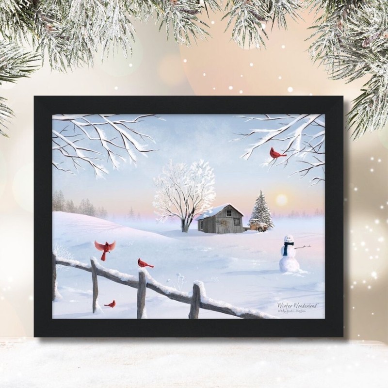 Wall Art Print Framed by Billy Jacobs & Sarah Jacobs «Winter Wonderland» BJ1390