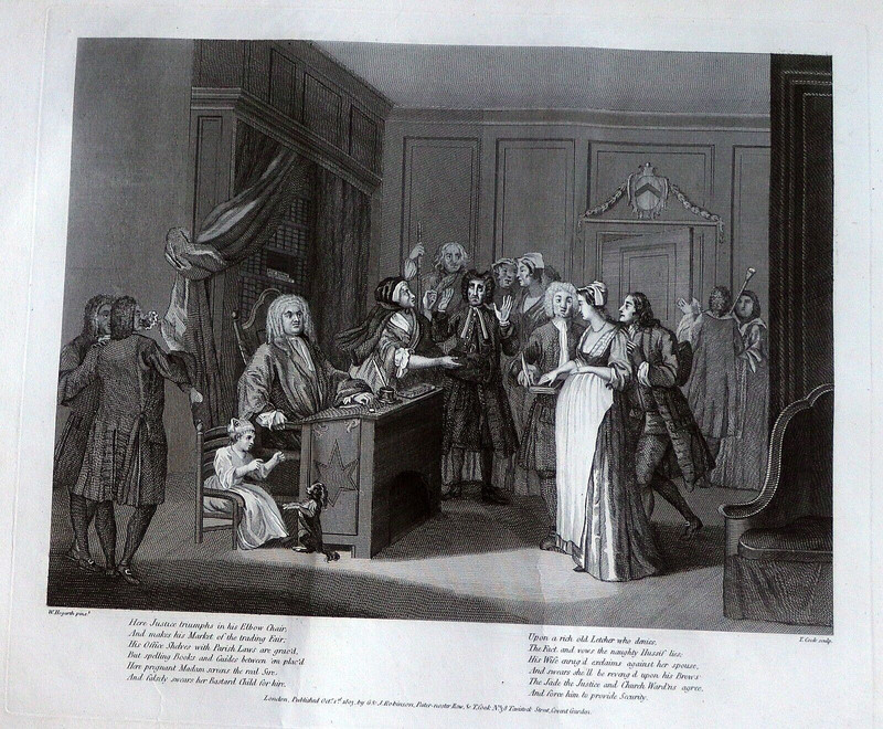 1803 After William Hogarth Engraving HERE JUSTICE TRIUMPHS Thomas Cook gallery