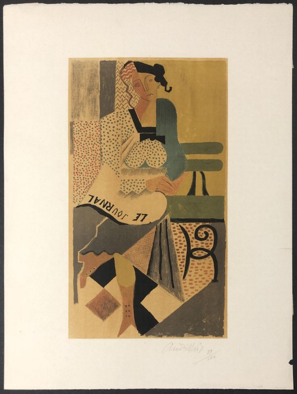 COLOR LITHOGRAPH European ~ FRENCH CUBIST ~ Signed & Numbered ANDRE LHOTE