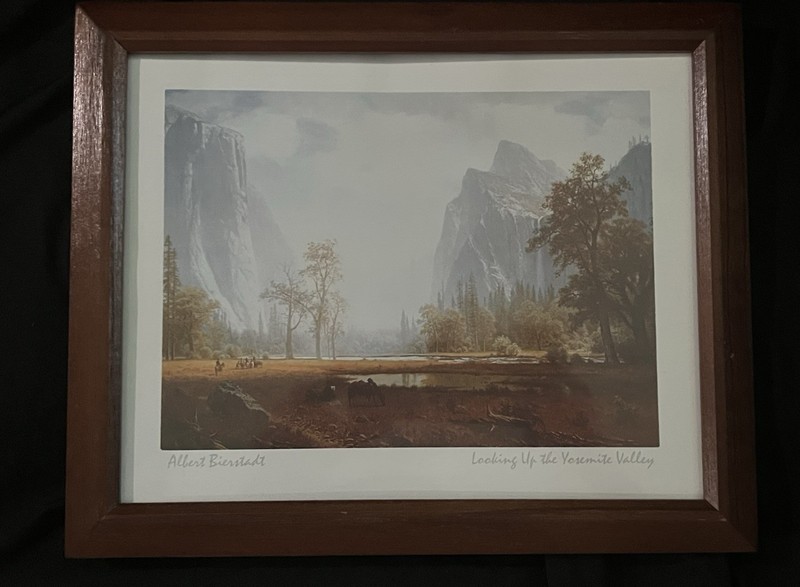 VTG Framed Print «Looking Up The Yosemite Valley» by Albert Bierstadt