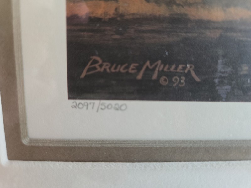 1993 NC Migratory Swans Waterfowl Print Stamps Signed Number Bruce Miller gallery