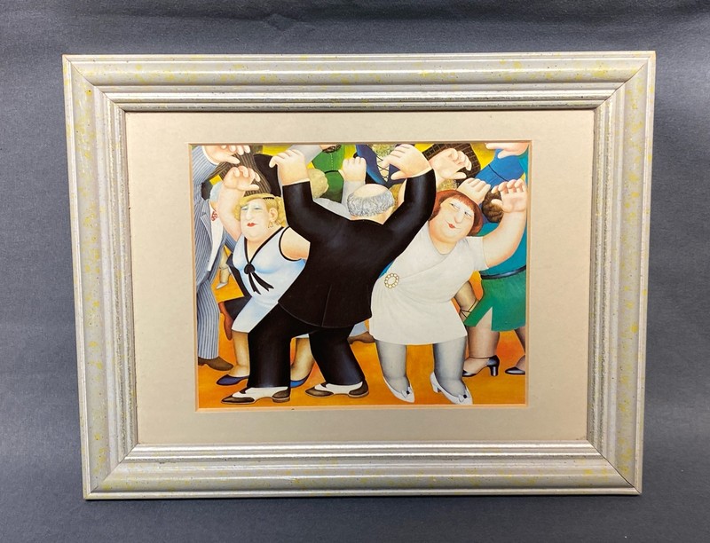 Vintage Beryl Cook Rumba Print Framed 9″x7″