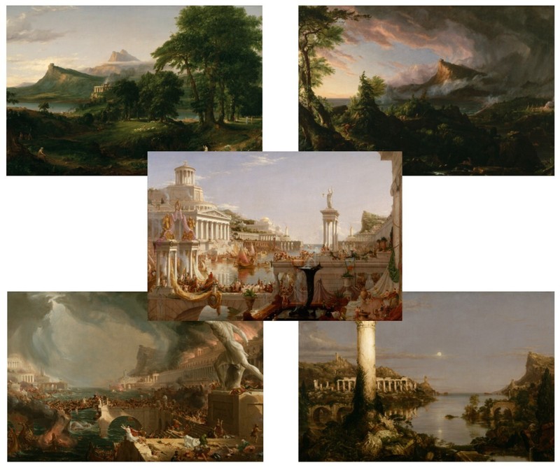 Art Prints – Thomas Cole – Course of Empire – Complete Set – 11X17