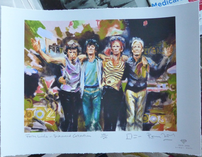 RONNIE WOOD ROLLING STONES FORTY LICKS JAPAN EDITION DIAMOND COLLECTION SIGNED gallery