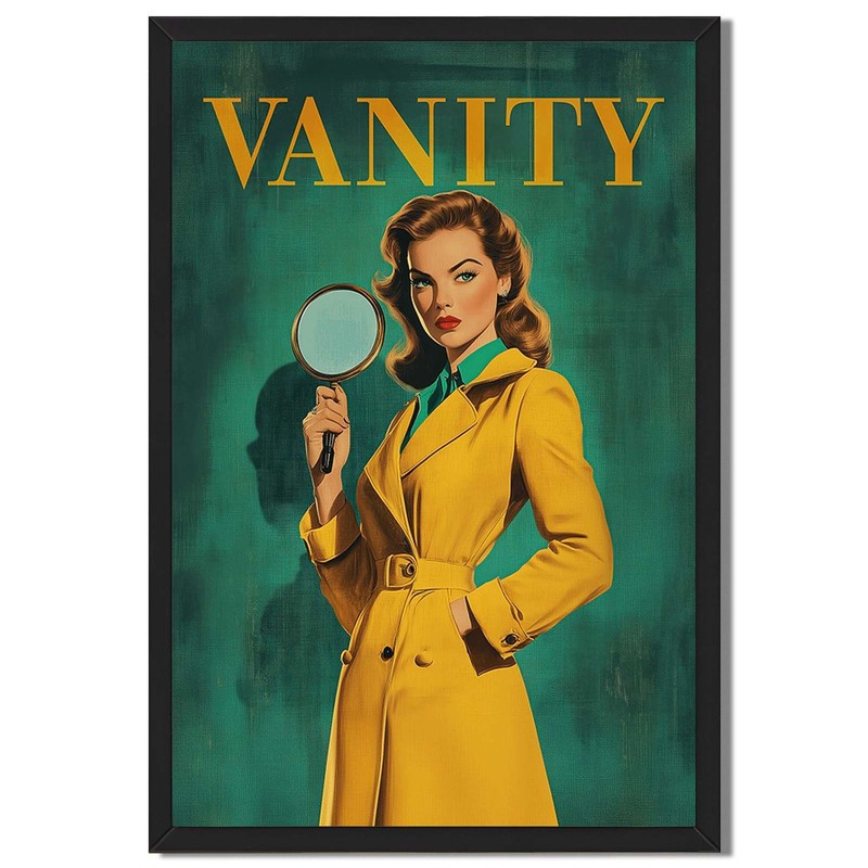 Vintage Detective Woman Wall Art Oil Paintings Reproduction