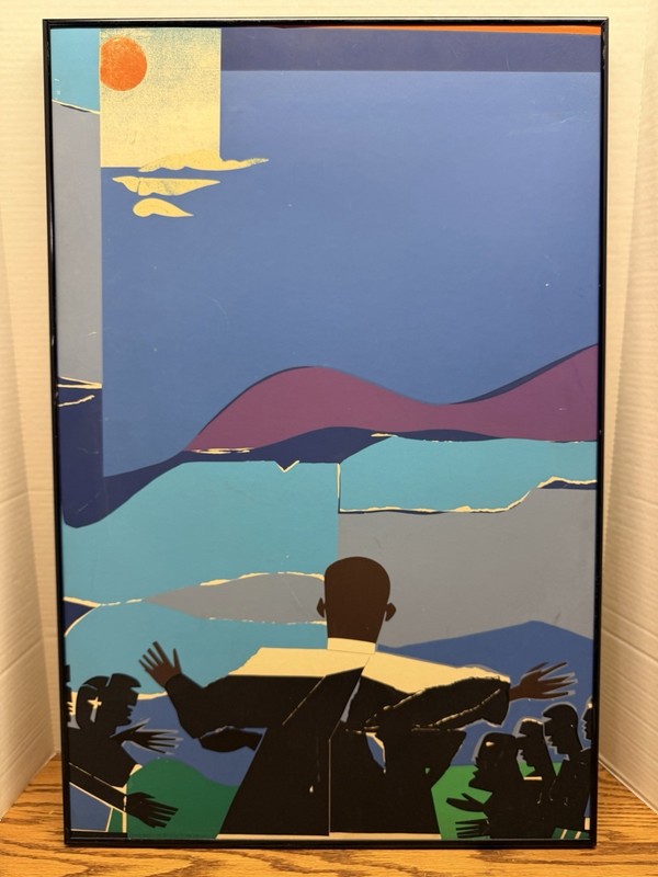 RARE 1968 Martin Luther King Jr. MLK Mountaintop Speech Romare Bearden Print
