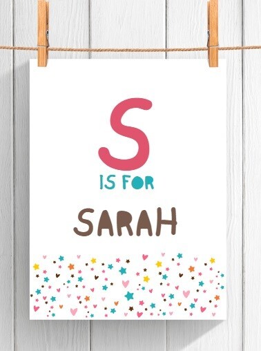 Colorful modern unisex quote nursery prints, kids room decor, wall art, nursery