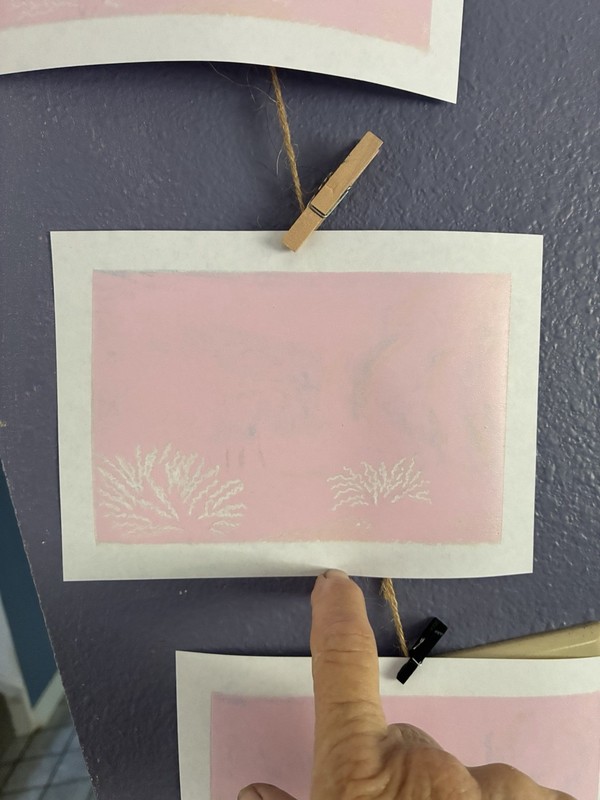 5" x 7" Reduction Linocut Print 8 Color Unframed “pond” #5/20 DSV gallery