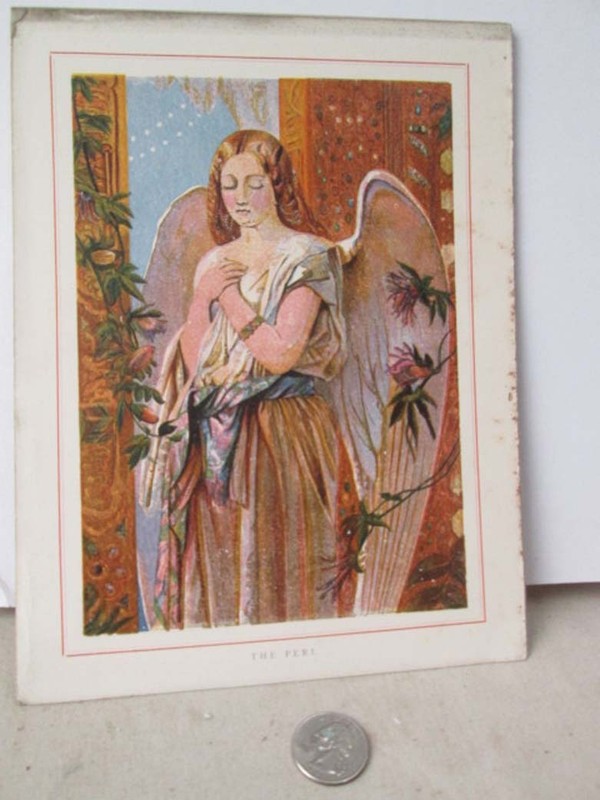 Vintage Print,THE PERI,Painters+Poets,19th Century