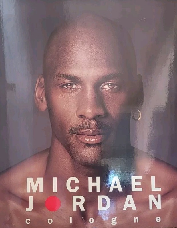 MICHAEL JORDAN AIR JORDAN DISPLAY COLOGNE TWO SIDE PROMOTIONAL AD 1996 BIG