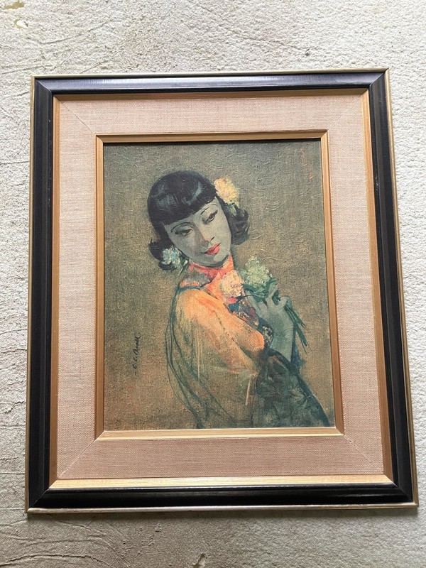 Vintage MCM C.C. Beall “Flower Song” Turner Wall Art Decor Print