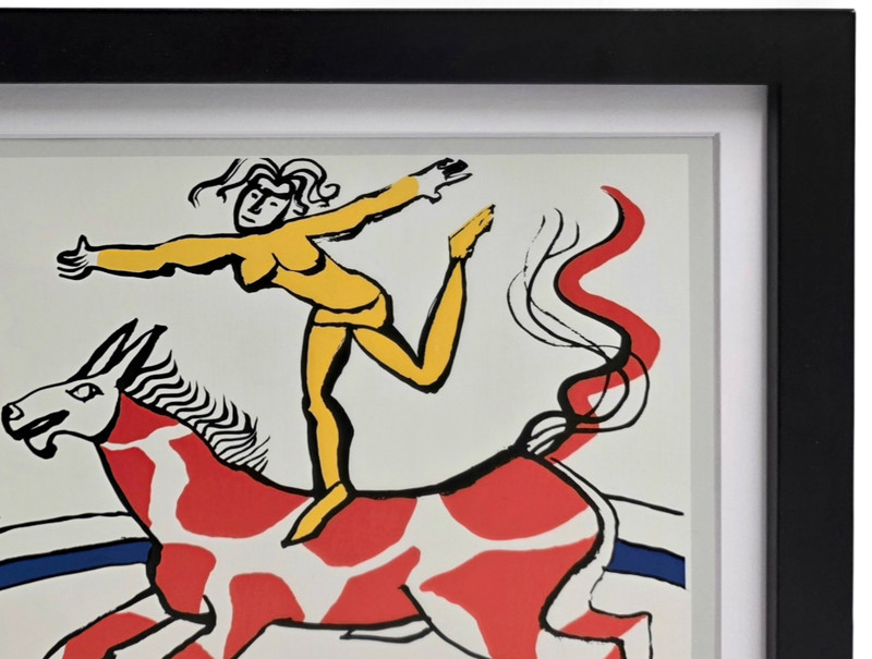 ALEXANDER CALDER Yellow Equestrienne Plate Signed Mid Century Modern Art Print gallery