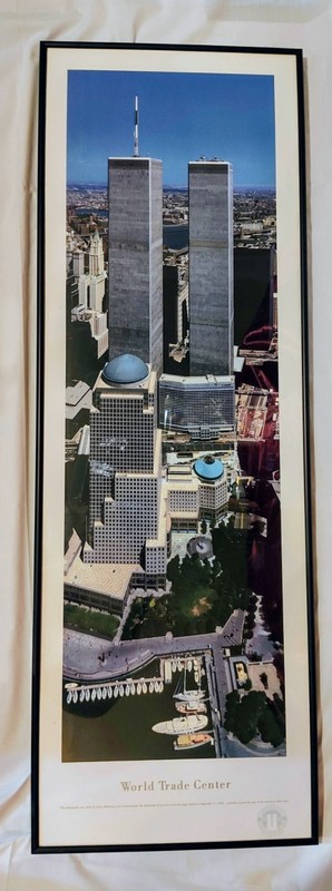 9/11 Commemorative World Trade Center Framed Print Framed 40″ x 13″