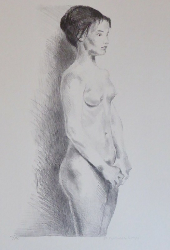 Raphael Soyer Nude Woman HAND SIGNED NUMBERED LITHOGRAPH Russian born American