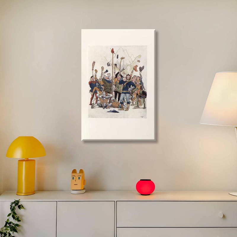 Canvas Print Oil Paintings Reproduction medieval victory celebration scene gallery