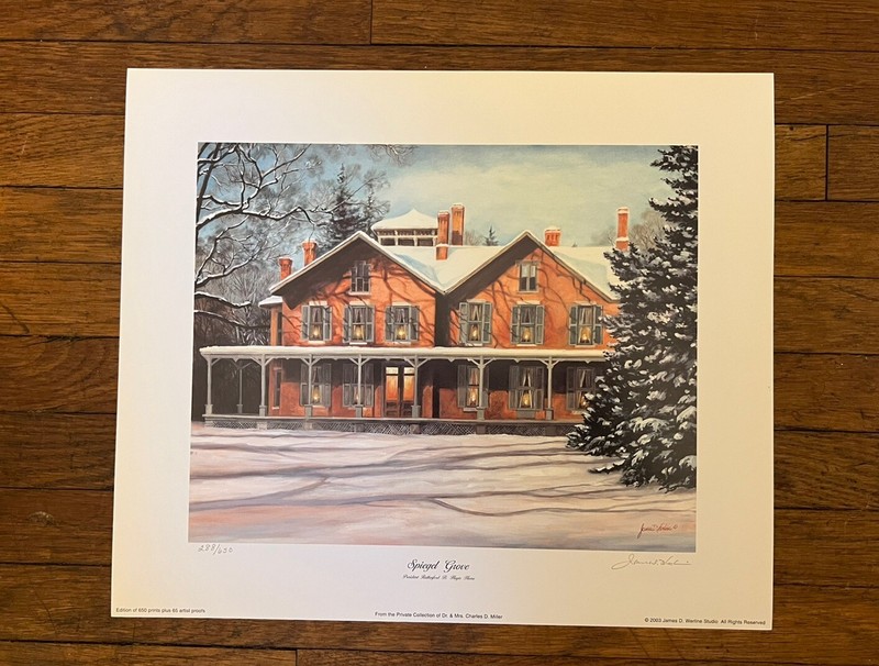 NEW! “Spiegel Grove” Pres Rutherford B Hayes Limited Edition Hand Signed Print