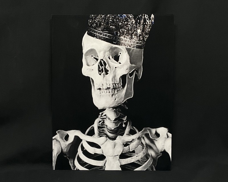 Skull With Crown Wall Art Print: Original – Skeleton Decor 8.5”x11” Matte