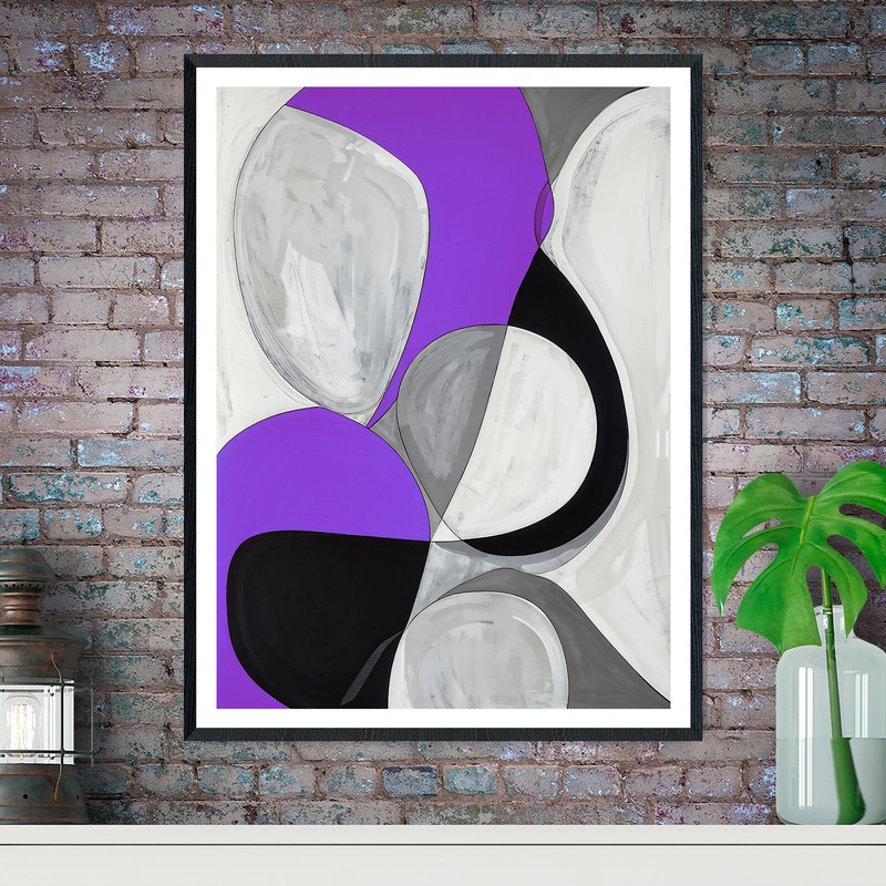 Abstract Wall Art Purple Design, Interior Decor, Modern Print, Geometric gallery