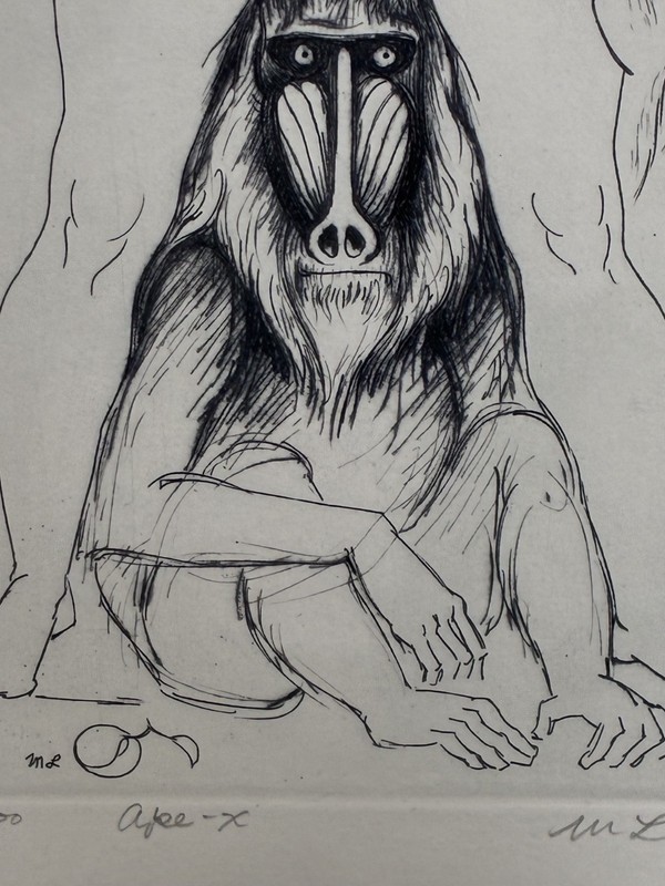 Signed Erotic Artist Morton Levin Original Etching 17/100 - Ape-X gallery