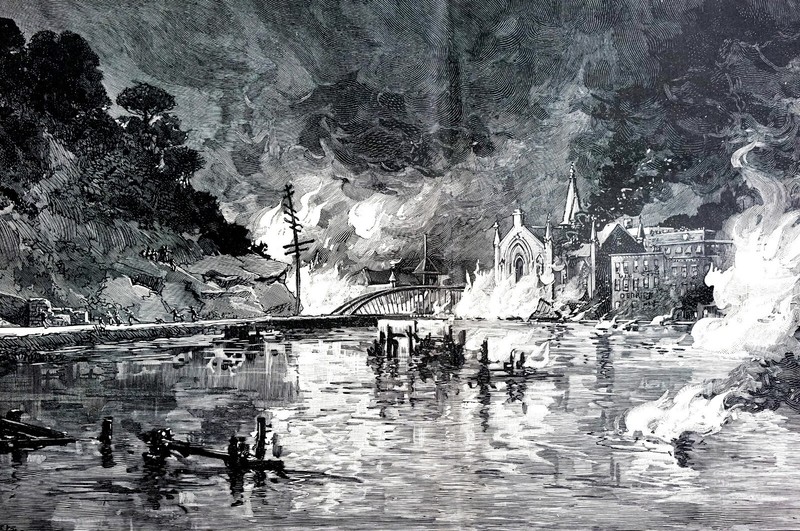 Oil Creek Valley Disaster 1892 SENECA STREET FOOD FIRE Harper's Weekly Print gallery