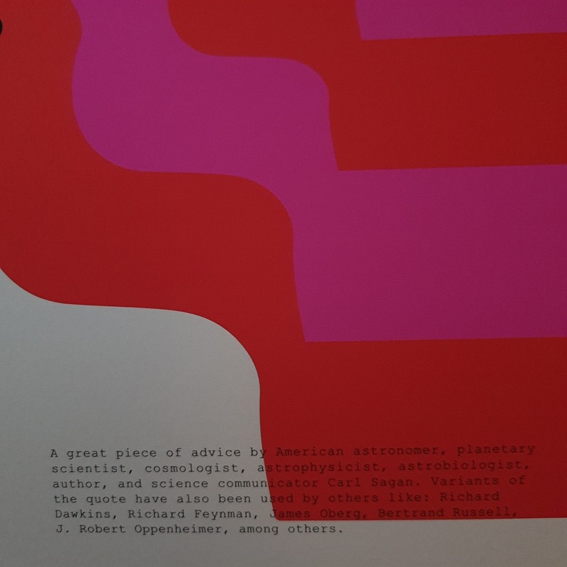 Open Mind by John Schulisch Poster Print thick art paper Red Pink A3 gallery