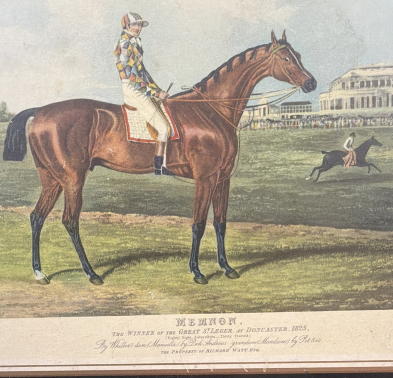 Memnon Horse Racing Framed Art Print Landscape 1825 Sports Animals