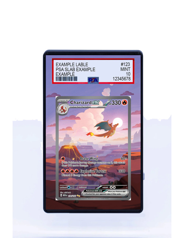 Charizard ex 199/165 Sv PSA DISPLAY CASE Extended Art for Pokemon Card