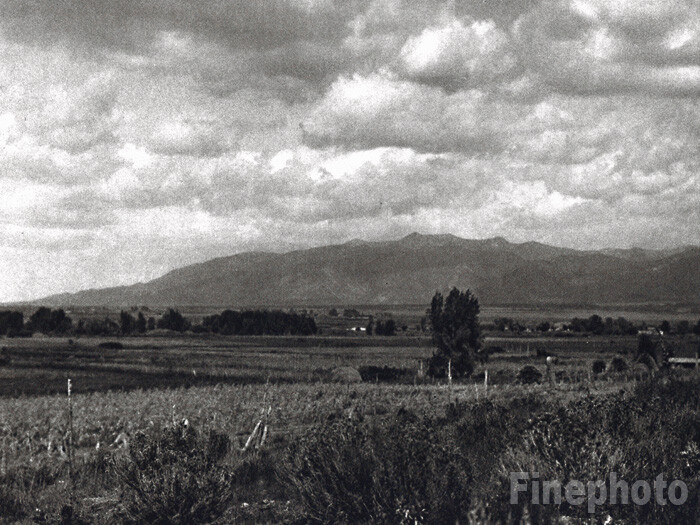 1926 Vintage Print New Mexico Taos Valley Landscape Photograph Art By E.O. Hoppe