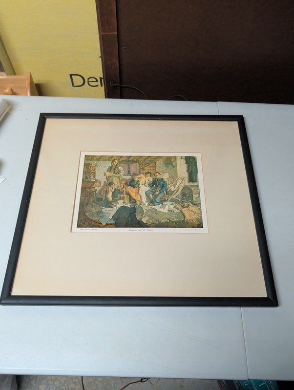 21x23" Framed Lithograph Print By Dean Cornwell Beaumont & St Martin Wyeth Phila