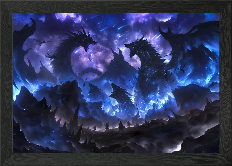 Dragons Resurrection Framed Wall Art Poster Canvas Print Picture