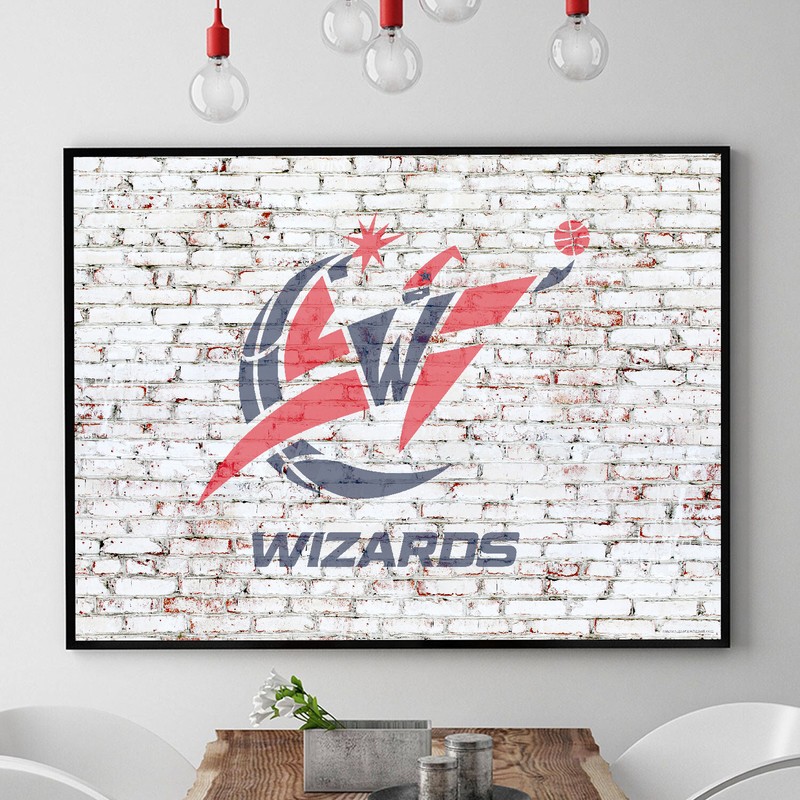 Washington Wizards Basketball Wall Art Print NBA Gift Man Cave POSTER CANVAS