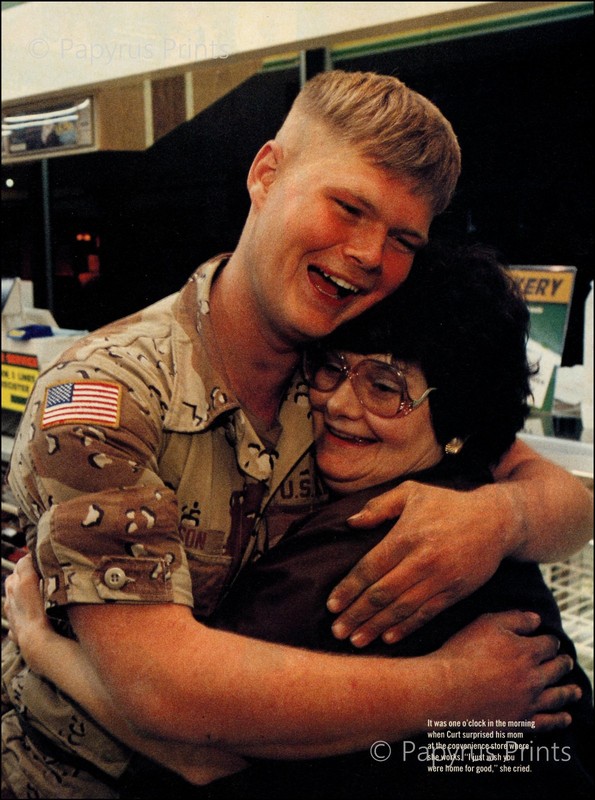 1991 Vintage Print Desert Storm Army Mom Soldier Mother Liberty Leave Home