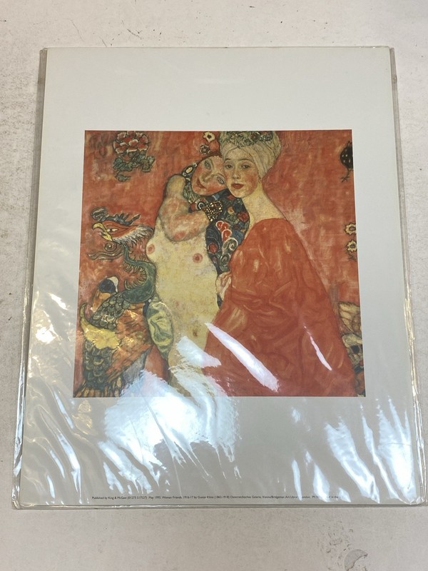 The Woman Friends by Gustave Klimt Lady Art Print King & McGraw 1995 11×14″ Art